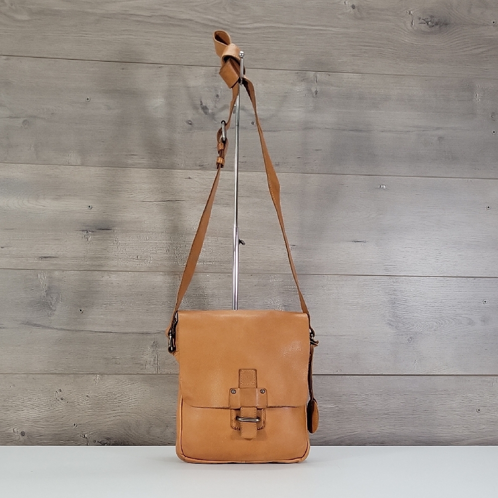 Harbout 2nd for Anthropologie Tan Leather Crossbody Bag